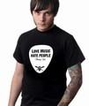 LOVE MUSIC HATE PEOPLE SHIRT SCHWARZ