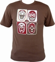 MIL MASCARAS SHIRT - 4 MASCARAS - BROWN