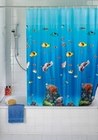 1 x DUSCHVORHANG - OZEAN MEER FISCHE