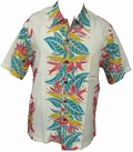 7 x KALAKAUA - ORIGINAL HAWAIIHEMD - HELECONIA PANEL - IVORY