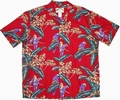 8 x ORIGINAL HAWAIIHEMD - MAGNUM - JUNGLE BIRD - ROT - PARADISE FOUND