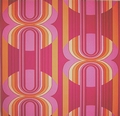 1 x FRANCINE ROT - RETRO-TAPETE