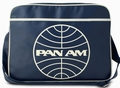 1 x LOGOSHIRT - PAN AM GLOBE TASCHE - BLAU - FAKE LEATHER